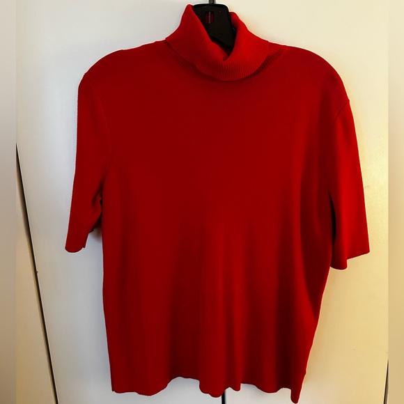 Anne Klein Turtleneck Short Sleeve Bouse - Picture 1 of 4